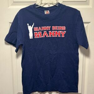 Vintage Y2K Manny Ramirez Manny Being Manny T-Shirt Size M Fruit Of The Loom